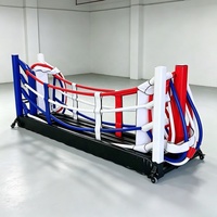 Anneau de boxe pliable au prix d'usine, taille personnalisée 4m 5m 6m, montage rapide, ring de combat MMA mobile avec roues