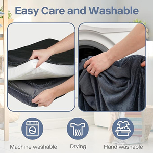 Proveedores personalizados XL XXL gris oscuro felpa ortopédica de espuma viscoelástica sofá cama para mascotas refuerzo ortopédico sofá cama para perro con 2 almohadas - Product Image 6