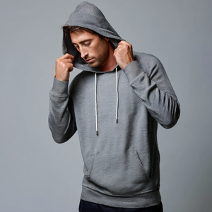 Felpa con Cappuccio in <span class=keywords><strong>Lana</strong></span> Merino Leggera da <span class=keywords><strong>Uomo</strong></span>, Maglione Invernale Antipiega, Traspirante, Antirestringimento, con Logo Frontale, Comfort Quotidiano - Product Image 4