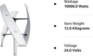 Système éolien vertical de toit de type H XDS Chine 500W-10KW pour usage domestique sur réseau, vitesse 12m/s, hauteur de tour 3m-50m, 500W 600W 800W 1KW 500W - Product Image 3