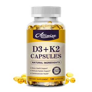 Offre Spéciale 120pcs Vitamine D3 + K2 Santé des os et soutien immunitaire Ingrédients naturels