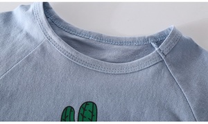 Conjuntos de Ropa para Niños, Pantalones Vaqueros a Cuadros con Estampado de Cactus de Tienda en Línea al por Mayor - Product Image 4