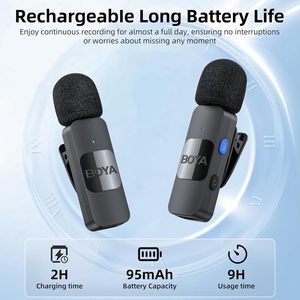 Microphone cravate cardioïde sans fil BY-10 pour <span class=keywords><strong>iPhone</strong></span> 15/16/Samsung/TECNO/REDMI Appareils Type-C - Enregistrement vidéo Streaming - Product Image 2