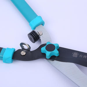 Cisailles à haies Old Friend 45-60 cm, lame ondulée en acier inoxydable, poignée en plastique bleu, outil manuel de coupe pour pelouse et jardin - Product Image 2