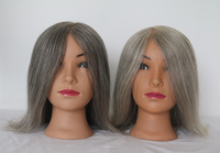 Tête de Mannequin d'Entraînement Bicolore à Prix d'Usine avec Cheveux Humains Réels pour Coiffeur – Poupée d'Entraînement pour la Pratique de la Coupe et du Coiffage