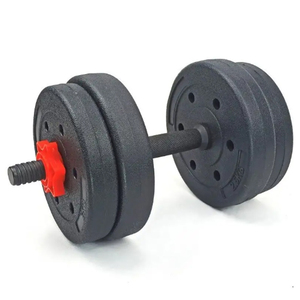 Set di <span class=keywords><strong>manubri</strong></span> in vinile nero da 10 kg per uso domestico, <span class=keywords><strong>manubri</strong></span> regolabili - Product Image 1