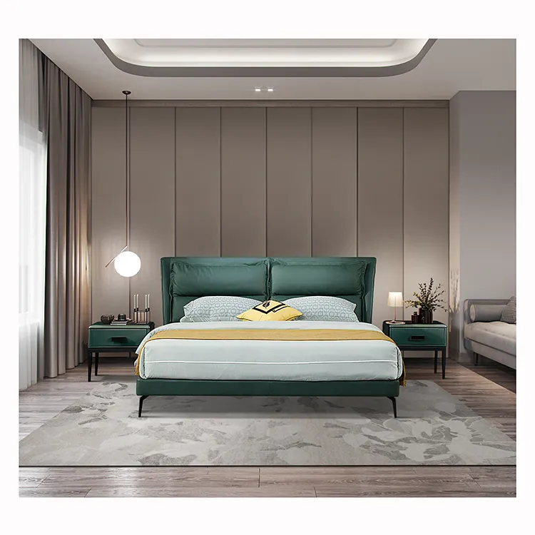 Moderne Schlafzimmer Möbel Luxus Bett 20RTAA004 Plattform Bett Neben Tisch Prinzessin Bett