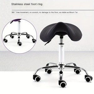 Silla de Salón de Belleza Master's de Acero Inoxidable con Rotación de 360 Grados y Altura Ajustable para Oficina y Escritorio - Product Image 6