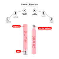 Tube vide personnalisé pour crème contour des yeux, tube cosmétique souple pour brillant à lèvres avec applicateur métallique 10ml 20ml 25ml, tube en PE avec revêtement en alliage de zinc