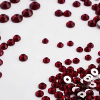 Perles de strass en résine époxy Siam de qualité supérieure, 5 mm, forme diamant, dos plat, trou central, à coudre, pour colliers, breloques, apprêts de bijoux, fournitures DIY