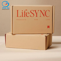 Boîte en carton ondulé Eco Mailer avec logo personnalisé imprimé, boîte d'emballage pour l'expédition de cadeaux, emballage pour les soins de la peau/la beauté/les vêtements