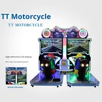 Nouvelle machine de jeu d'arcade de course de moto pour deux joueurs, simulateur d'intérieur à monnayeur