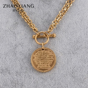 Colliers superposés pour femmes, collier ras du cou en acier inoxydable plaqué or 18 carats, pendentif personnalisé, bijoux sur mesure - Product Image 3