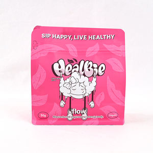 كيس للوقوف من البولي إيثيلين مع طباعة رقمية مخصصة قابلة لإعادة الإغلاق بسحاب علوي للشاي والقهوة والحلوى والوجبات الخفيفة والكعك والتعبئة - Product Image 3