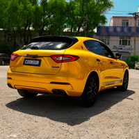 Film de covering automobile COOL SUN 1,52*16m, super brillant, couleur jaune feuille d'érable, PVC haute qualité, imperméable, anti-rayures, 90% de rejet des rayons UV