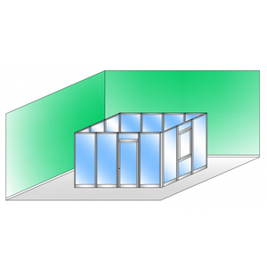 Cochera Modular de Aluminio de 4 Lados con Cristal Transparente - 4x3 M Verde Mix - para Estacionamiento de Autos al Aire Libre, Cubiertas y Cocheras Resistentes a la Intemperie de Italfrom - Product Image 1