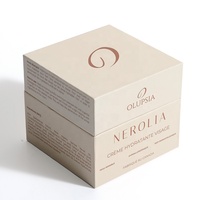 Boîte Cadeau de Luxe en Carton avec Impression de Logo Personnalisé, Emballage Cosmétique à Rabat, Matériaux Recyclés Premium, Insert pour Crème Visage, Gaufrage