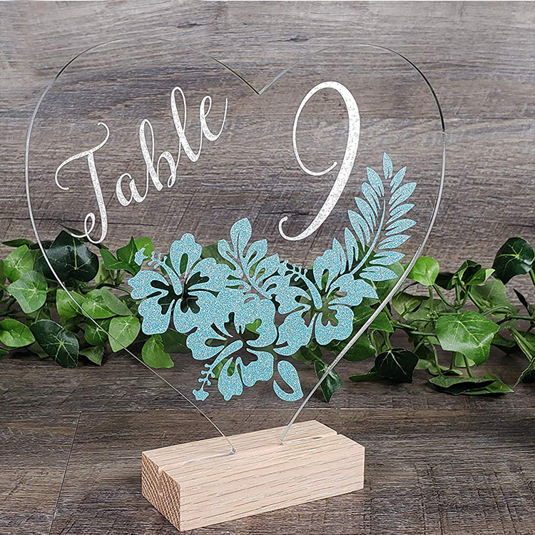 Индивидуальная пустая акриловая любовь в форме RGB/одноцветная светодиодная подсветка, свадебное украшение