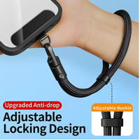Cordon téléphonique universel, avec clip amélioré pour une fonction anti-chute et rotation à 360° °   Rotation, compatible avec toutes les coques de téléphone