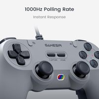 Nuevo Control de Juego con Cable, Palancas con Efecto Hall, Frecuencia de Actualización de 1000Hz, Gamepad de Modo Dual para Android, iOS, PC, Steam y Juegos Retro