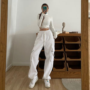 New Arrival Comfy Cotton Woman <strong>Pants</strong> Street Wear <strong>Jog</strong> <strong>Pant</strong> Loose Trousers Causal Women <strong>Cargo</strong> <strong>Pants</strong> - Product Image 3