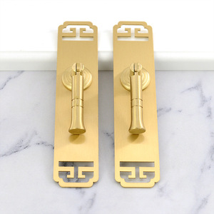 New Chinese Style Brass Cabinet Handle Rectangle 6.5cm 13cm 16cm Durable Home Office Hardware - Product Image 4