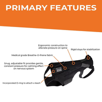 Ceinture de soutien dorsale respirante pour chien, pour IVDD, arthrite, soutien de la colonne vertébrale, récupération post-chirurgicale, réadaptation, tailles S/M/L