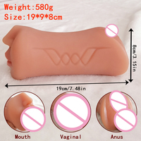 YQ Masturbador Masculino de TPE con Tacto de Piel Real sin Deformación, 7.48in, Vagina de Bolsillo para Juguetes Sexuales para Adultos 18+