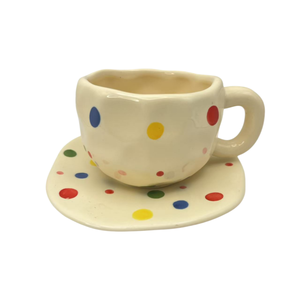 Taza de Café de Cerámica Hecha a Mano, Diseño Irregular, Juego de Tazas para Desayuno, para Leche, Café o Té, Precio de Fábrica, Venta al Por Mayor - Product Image 4