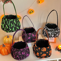 Panier de bonbons d'Halloween pour garçons et filles, citrouille, araignée, vampire, seau à bonbons multicolore, sacs cadeaux pour enfants