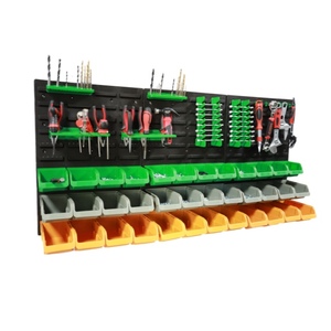 Estante de Almacenamiento de Piezas para Taller GD, Montado en Pared, Desmontable, con Compartimentos de Plástico PP para Tornillos de Precisión - Product Image 1