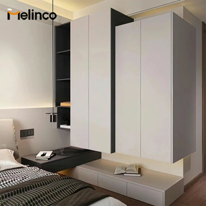 Melinco Armadio Moderno a Tutta Altezza, Cabina Armadio con Organizer per Vestiti, Pratico Armadio a <span class=keywords><strong>Parete</strong></span> con Cassetto - Product Image 3