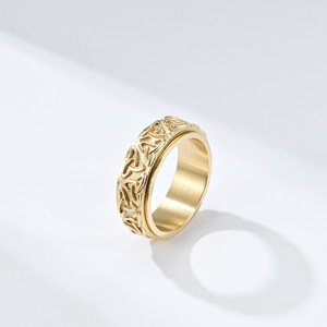 Antique Finish Nordic Viking Triquetra Spinner <b>Ring</b> | Stainless Steel <b>Stress</b> Relief Band <b>Ring</b> | Anxiety-Reducing Jewelry - Product Image 2