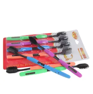 Hot vender 4 pcs/set Nano Bamboo Charcoal Cerdas Escova De Dentes