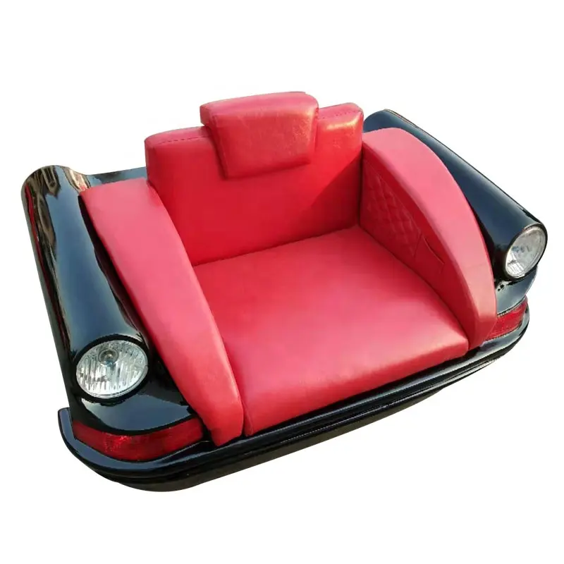 Retro rojo de cuero clásico banco sofá Vintage Industrial del cuerpo del coche sofá con solo 1 asiento para casa de café restaurante Bar