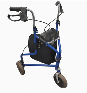 Déambulateur léger à 3 roues pour personnes âgées, aide à la mobilité <span class=keywords><strong>pliable</strong></span> avec sac de rangement, déambulateur médical à hauteur réglable - Product Image 4