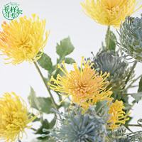 Vente en gros de fleurs artificielles en buis fumé au toucher réaliste de 75 cm pour bouquet de mariage et décoration florale de salon