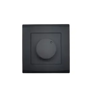Universal Best Seller Light Dimmer Electrical Switch Black Color 10A Wall Mounted Rotary Switches And Socket For Home