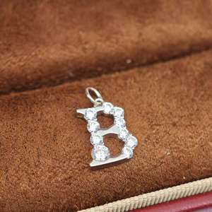 Collar con colgante de letra en plata 925 de UM Jewelry Classic para mujeres, niños, aniversarios, regalos de boda y ocasiones festivas. - Product Image 6