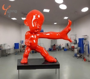 Customized Cute Cartoon Exaggerated Body Boy Sculpture New Style Life-Size Resin Crafts Home Decor Indoor Shop Park Resin