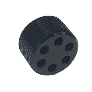 CNC Turning External Thread Aluminum Round Block, OEM Custom Multi-Hole Machining Connector Parts - Product Image 5