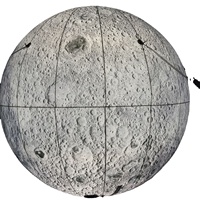 Lune gonflable pour événements en plein air, lumières géantes à LED décoration de planète gonflable pour projets, festivals et événements thématiques