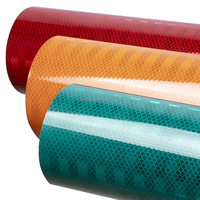 Film réfléchissant prismatique adhésif haute intensité 3HAO PMMA/Acrylique imprimable en vinyle PET bleu pour les panneaux routiers et la signalisation de circulation