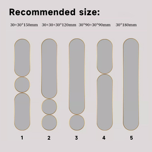 Vàng Đóng Khung Không Thường Xuyên Tường Gương Set-Hiện Đại Trang Trí Giọng Gương Cho Phòng Khách Trang Trí Nội Thất - Product Image 2