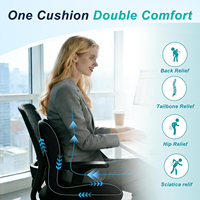 Coussin de siège pour chaise de bureau, coussin ergonomique avec support lombaire