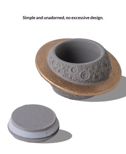 PAIPETポーランド産セメント製ペット用骨壺 惑星型 密閉容器 猫 犬用 メモリアル収納 - Product Image 3