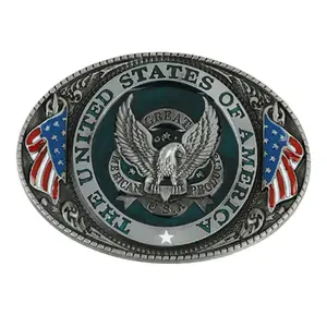 The Patriotic Eagle United State of American Flag Belt Buckle