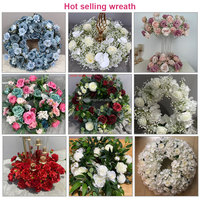 Table de mariage décor fleur Base automne couleur cercle anneau fleur pièce maîtresse mariage centres de table pour la décoration de mariage