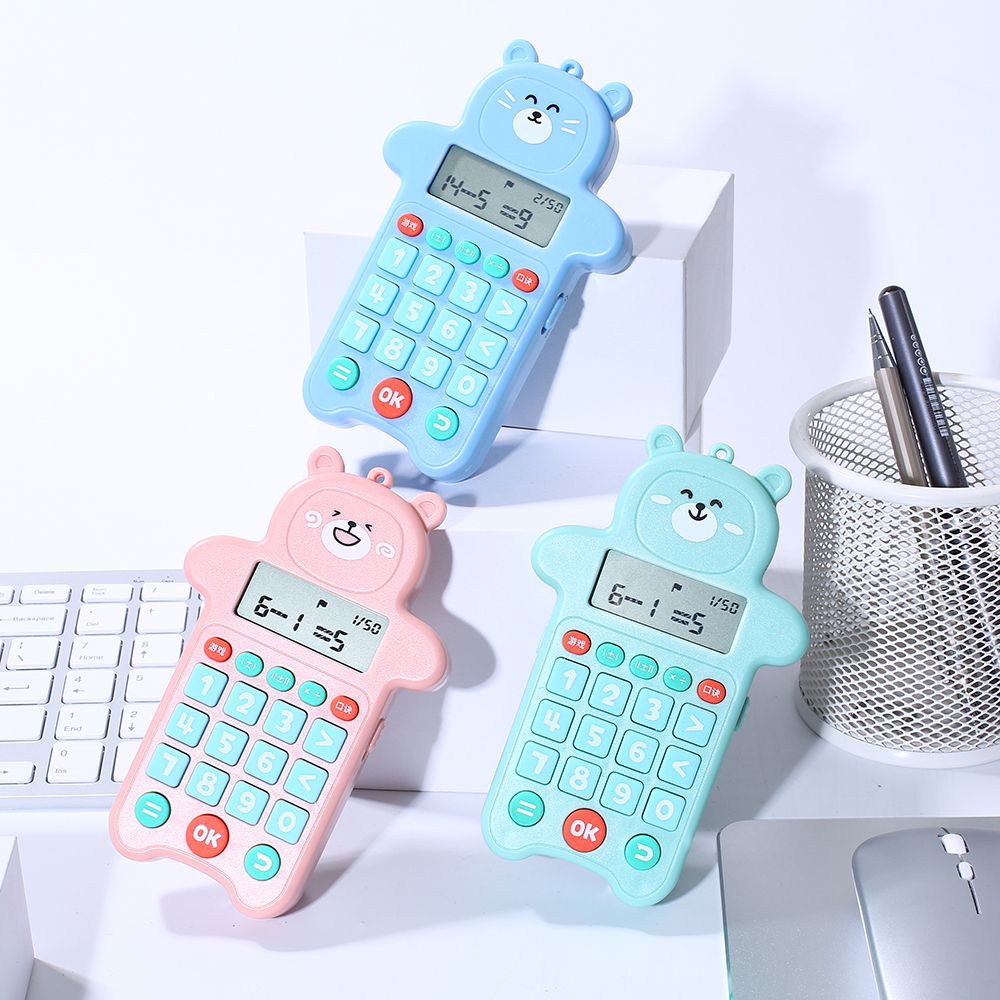 Mnemonic Gift Calculator Promotional Electronic Game Calculator Bear Shaped Children's Mental Arithmetic Calculator