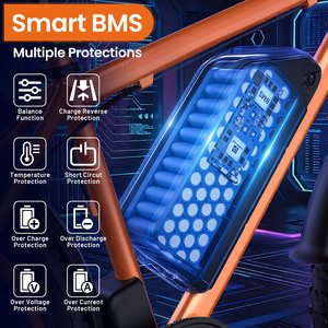 Batterie de vélo électrique UPP EU Stock Long Lasting 48V 25Ah Li-Ion 21700 50A BMS étanche 750W-1500W - Product Image 2